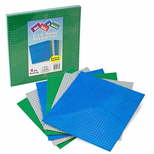 Universal Stackable Building Brick Baseplate (6 CT)