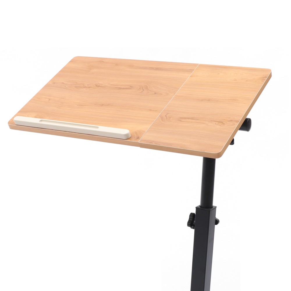 Home Office Laptop Desk Rolling Adjustable 360 Rotation Computer Mobile Stand