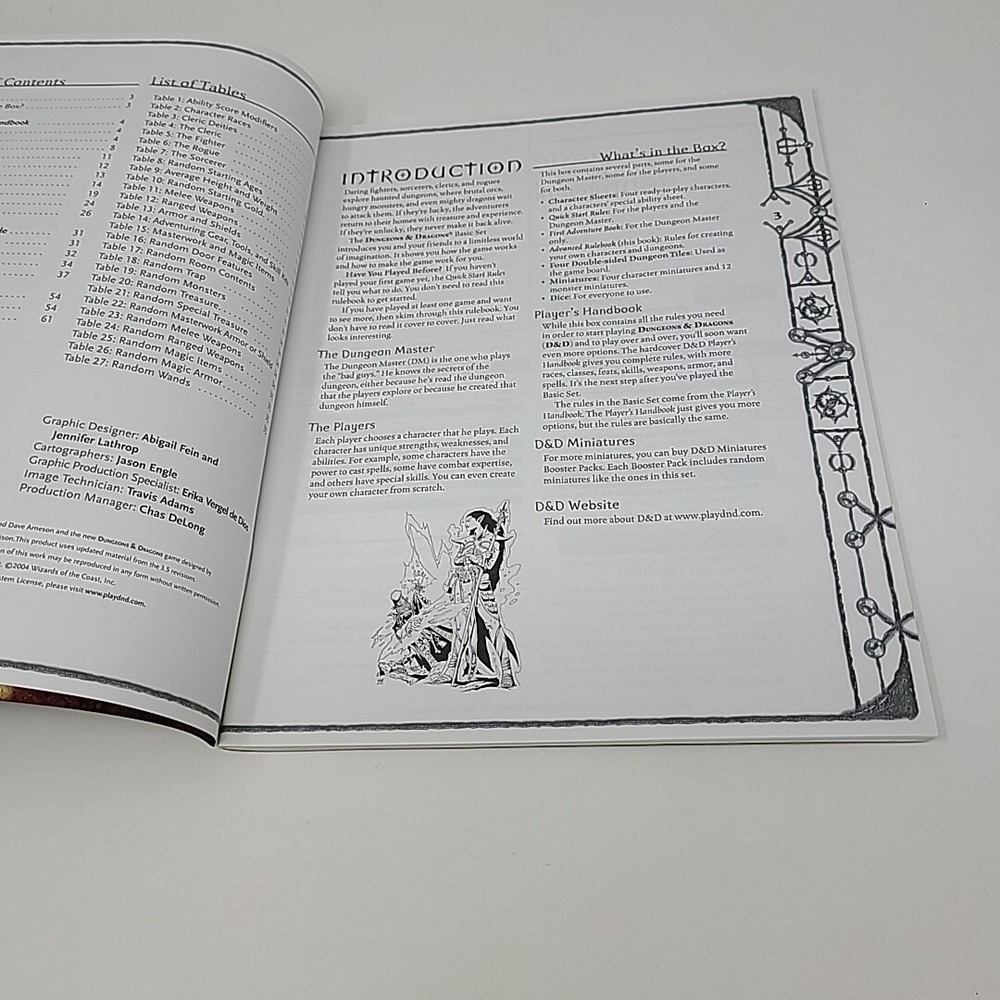 Dungeons & Dragons Advanced Rule Book Replacement Parts 2004 RPG Wizards
