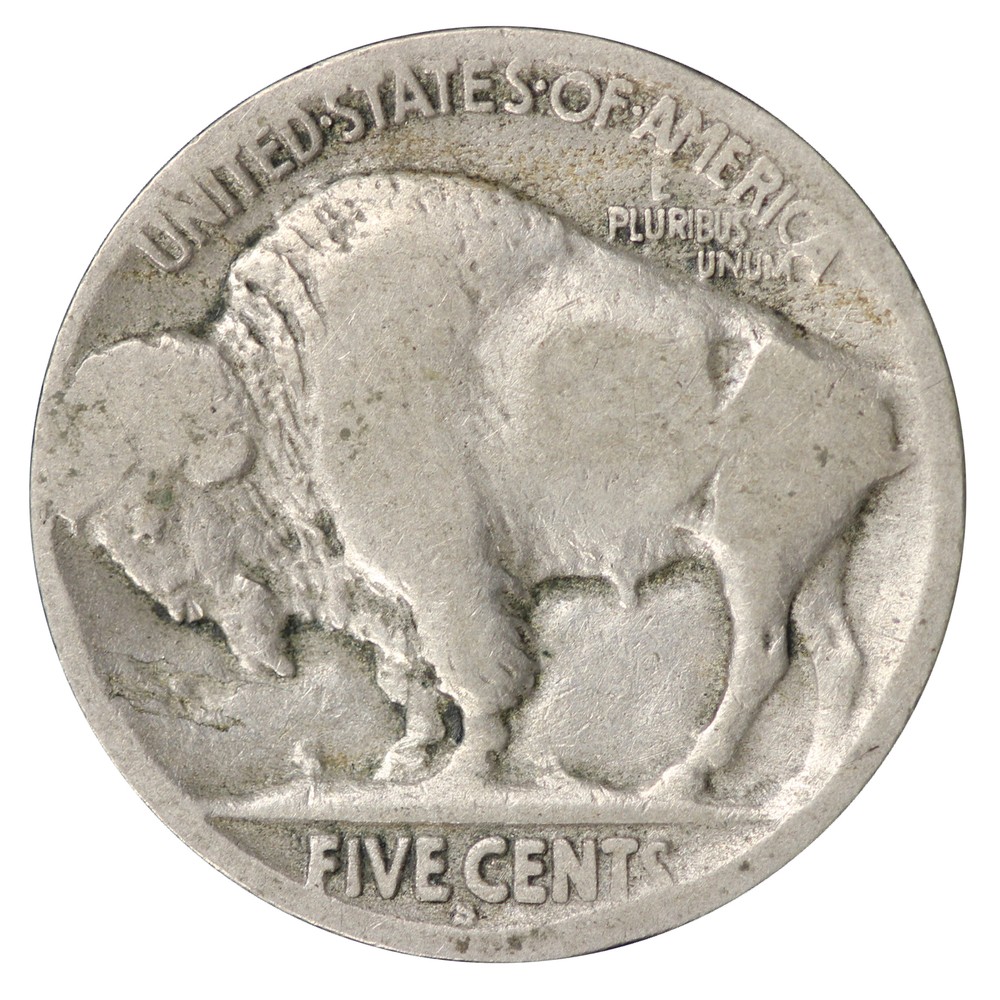 1916 -S Buffalo Nickel 5c Cent Good GD Condition