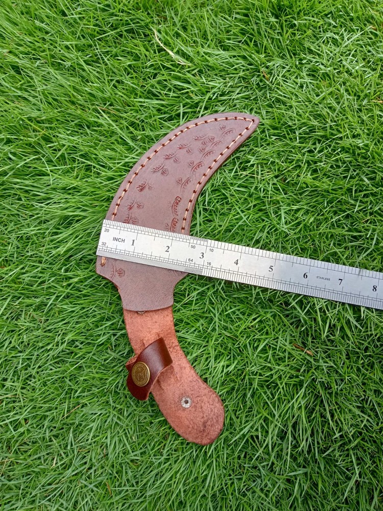Custom Fixed Karambit Blade Knife Genuine Leather Knife sheath Curve Blade