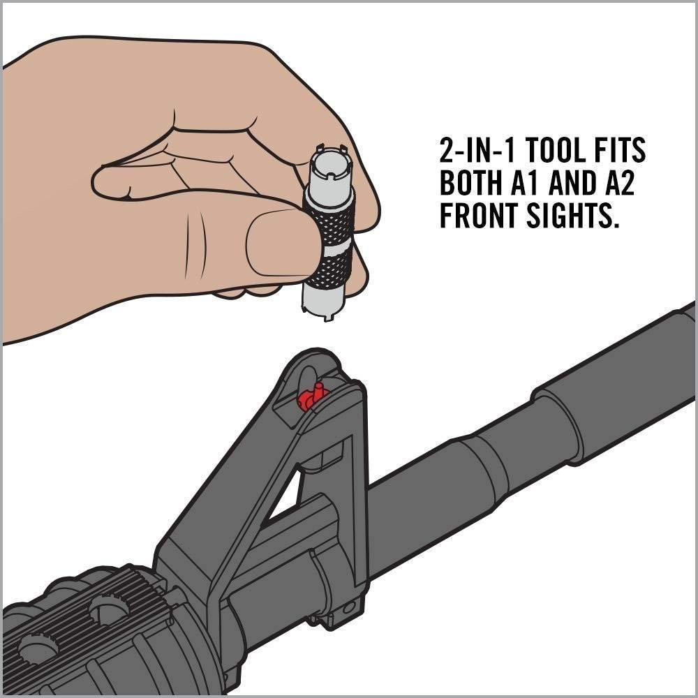 Real Avid Front Sight Adjuster: universal tool for adjusting A1 and A2 Type...