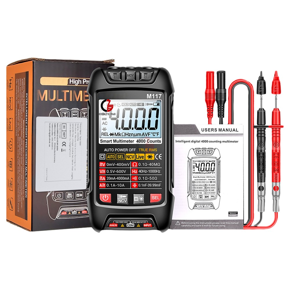 ANENG M117 Digital Multimeter NCV AC/DC Voltmeter Current 4000 Count True RMS