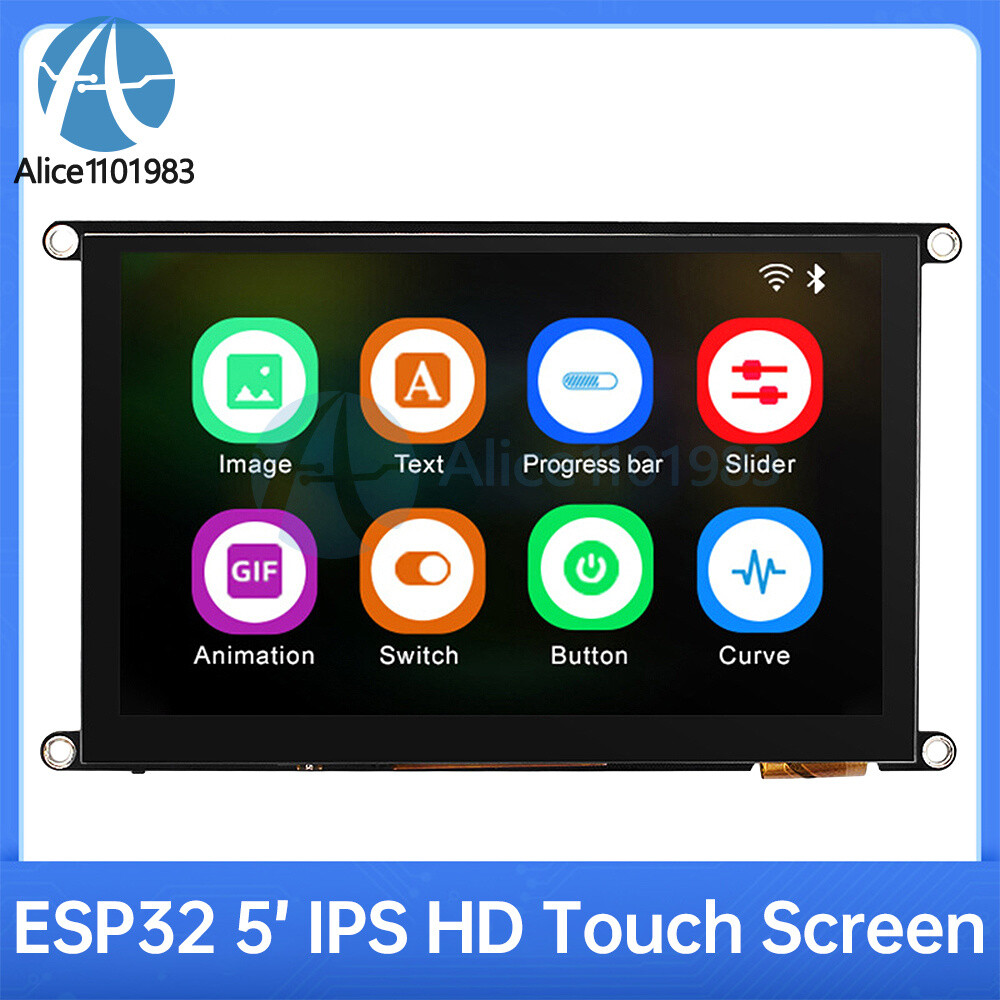 4.3/5inch ESP32-S3 WiFi Bluetooth Development Board IPS Capacitive Touch Module