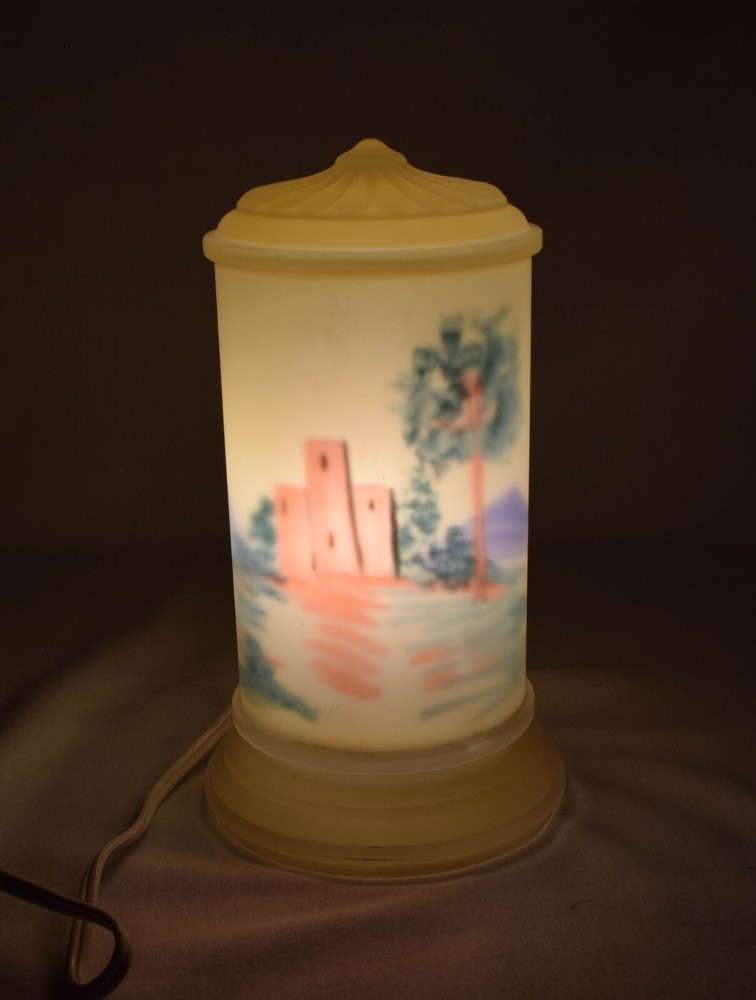 Frosted - Reverse Painted - Night Light / Lamp - 8"