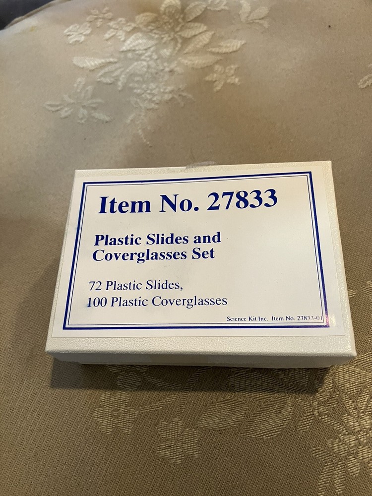 2 Microscope Plastic Slides and Covers Slides for Science 72 Slides & 100 Covers