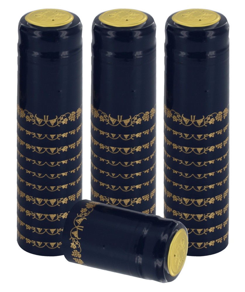 Home Brew Ohio Blue With Gold Grapes PVC Shrink Capsules 30 count