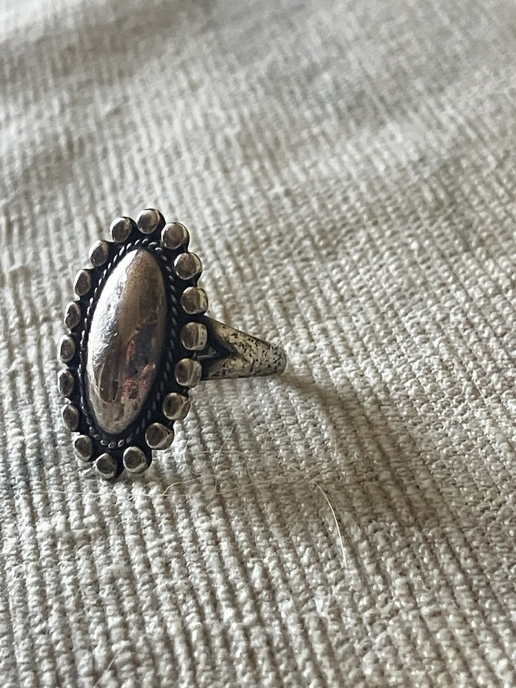Vintage Sterling Silver Native American Dome Ring Size 5