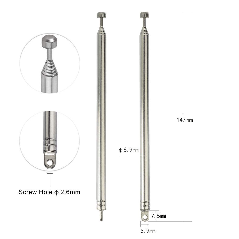 Bingfu 7 Sections Telescopic 74cm AM FM Antenna Portable