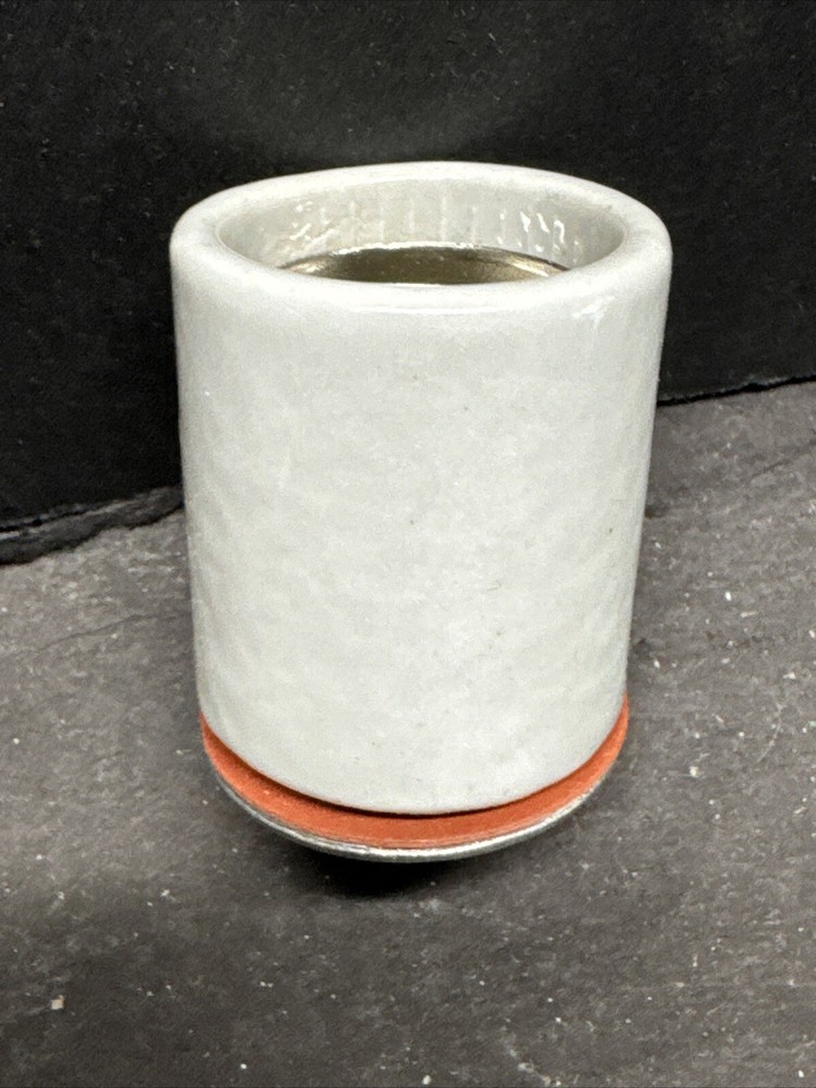 Glazed Porcelain Medium Base Socket w/Screw Terminals & Metal Cap 1/8 ISP