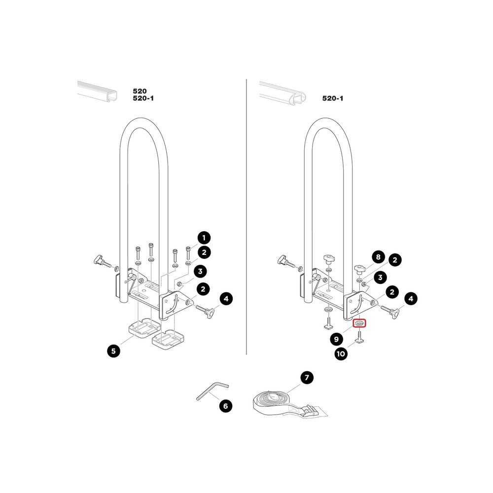 Thule Plastic Washer for Hydroglide Kayak Support 31023