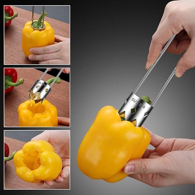 Universal Stainless Steel Fruit Core Remover,Durable Corer with Ergonomic Handle