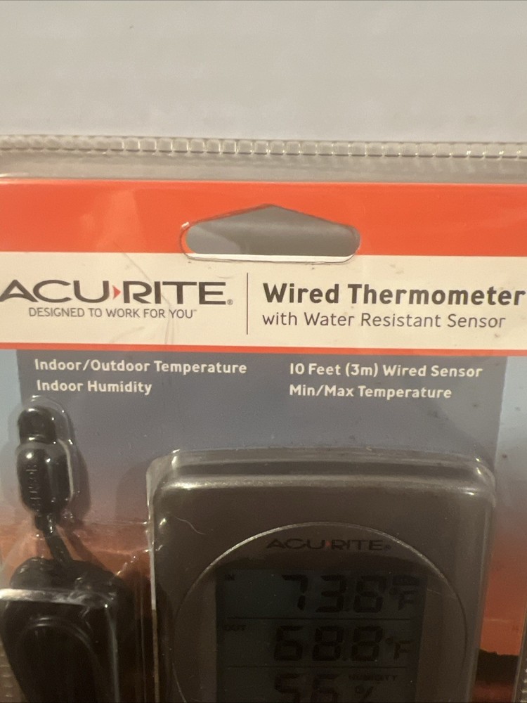 AcuRite Wired Thermometer with a Water Resistant Sensor NIB