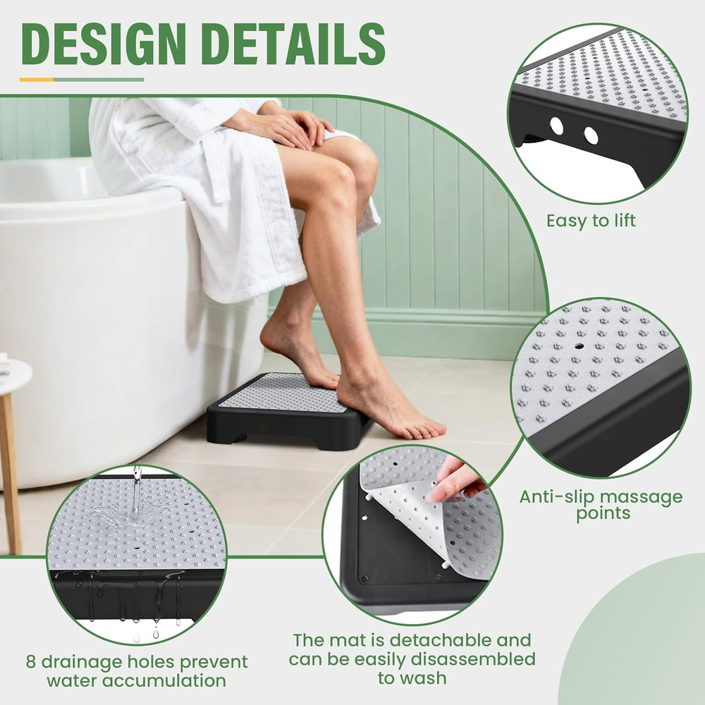 Mobility One Step Stool, Heavy Duty Indoor Outdoor Non-Slip Small Step Platform