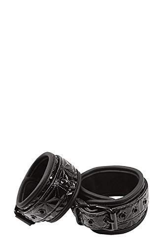 Sinful Vinyl Wrist Cuffs Black