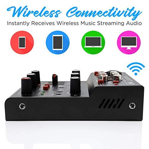 Pyle Professional Wireless 3-Channel DJ Mixer – Bluetooth, USB Interface