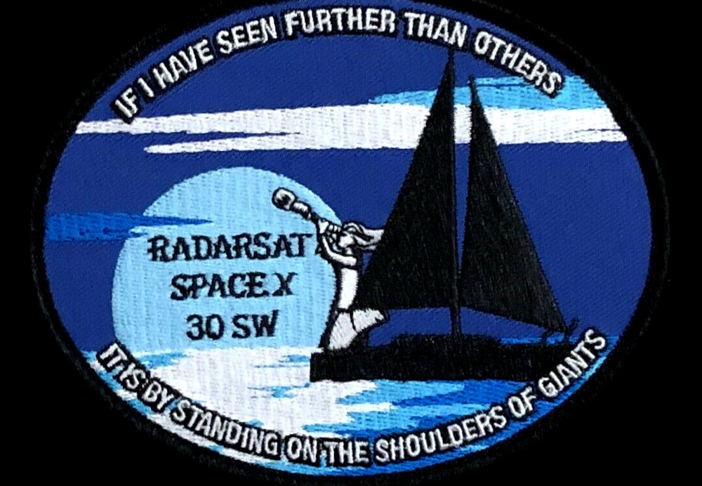 RADARSAT 30 SW 2ROPS USAF HOOK & LOOP PATCH