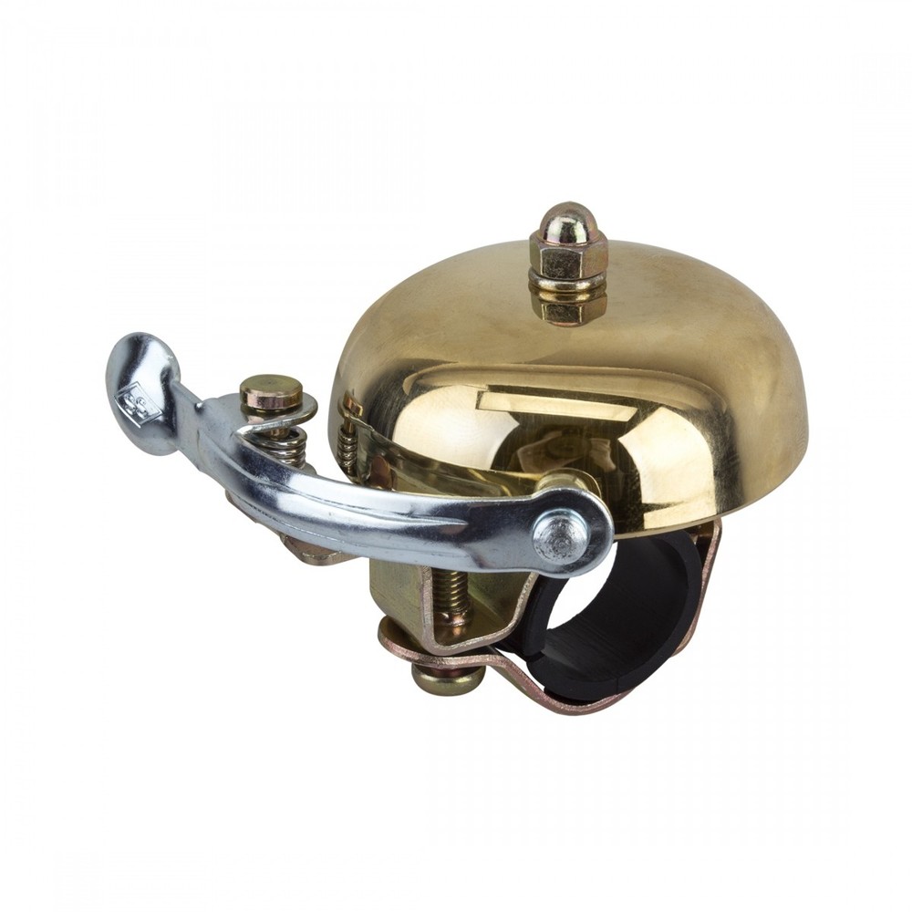 Origin8 Brass Bell Mallet - Solid Brass Touring Bicycle Bell with Melodic Tone