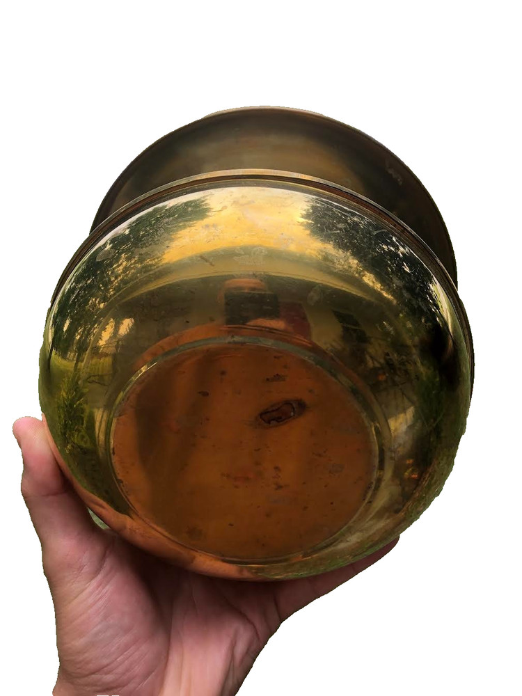 Vintage Brass Spittoon Cuspidor Decorative Bowl