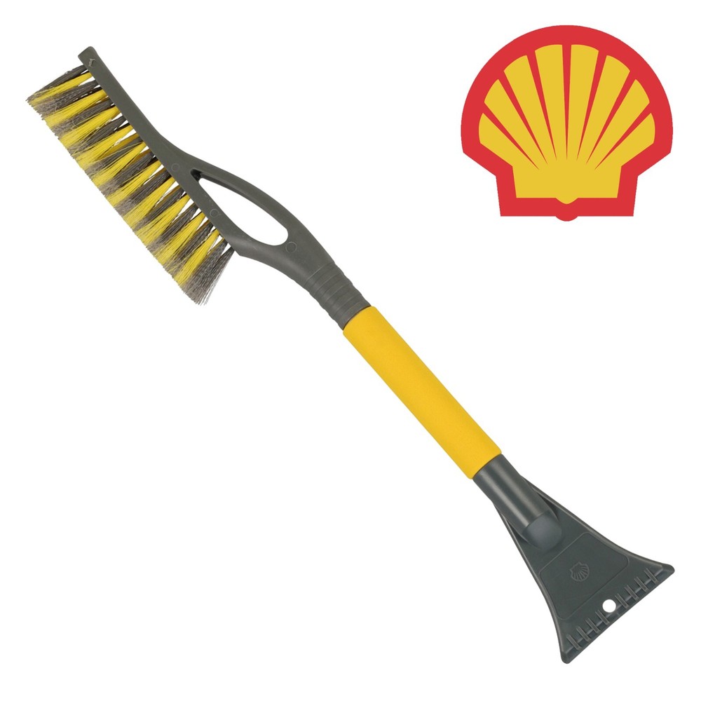 Shell Car 2-in-1 Ice Scraper & Snow Brush for Windscreen & Window Frost Removal