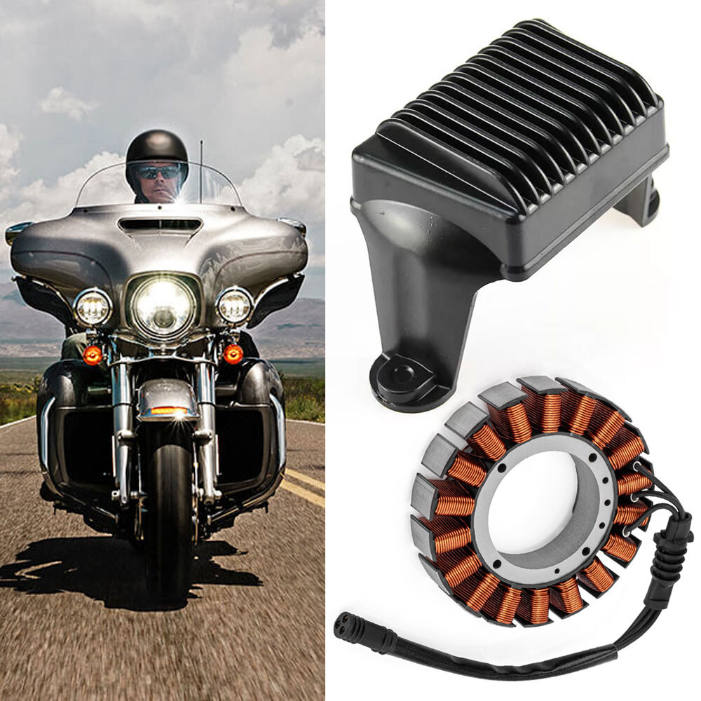 For 06-08 Harley Electra Glide FLHT 50 Amp Stator + Voltage Regulator Rectifier