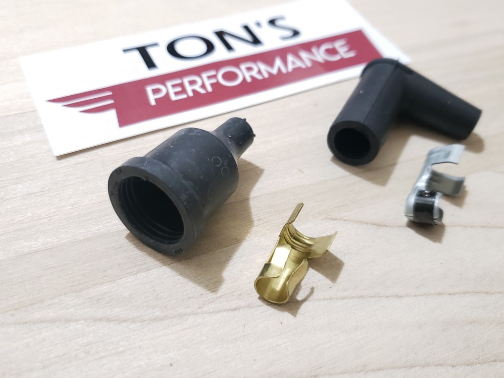 Ignition Spark Plug Wire Socket style Boot Terminal Set Straight 180 Distributor