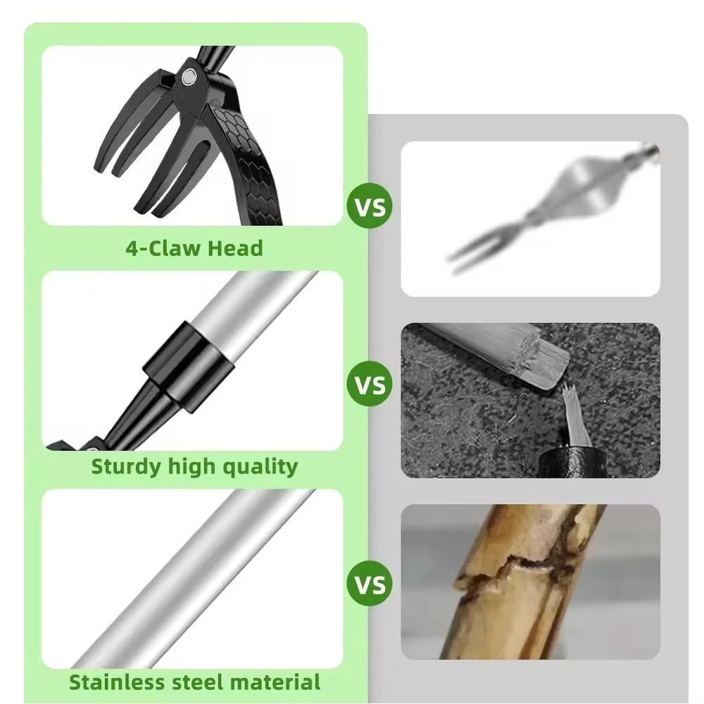 Weeder Puller Stand Up Weed Tool Handle Claw Garden Outdoor Root Remover