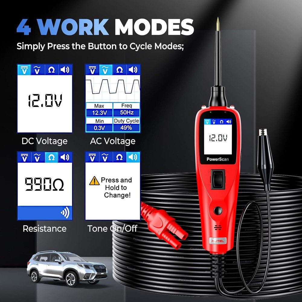 2025 Autel PowerScan PS100 Electrical Diagnostic 12V/24V Circuit Tester