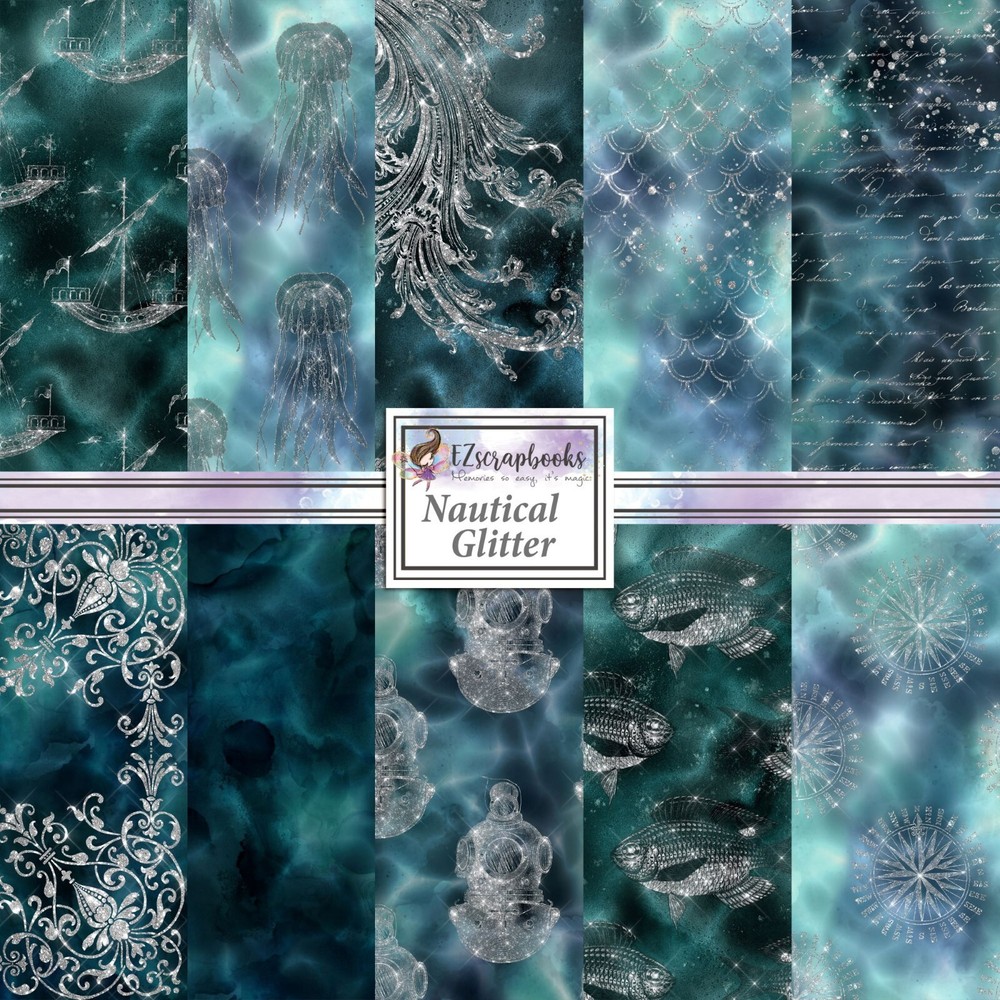 NAUTICAL GLITTER - Paper Pack