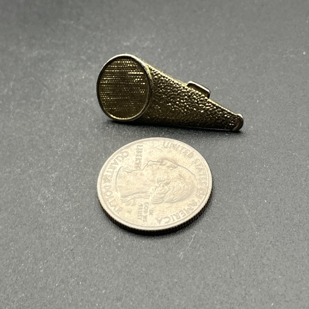 Cheer Megaphone Gold Tone Lapel Hat Pin