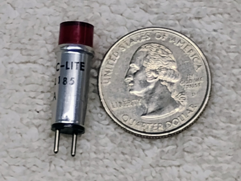 3pc RED 28V Lamp C-Lite Miniature Indicator Warning Limit Dash Panel Light CF-92