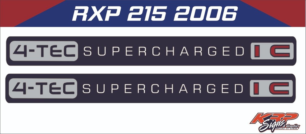 SEADOO RXP 215 2006 Graphics / Decal / Sticker Kit Supercharged decals only