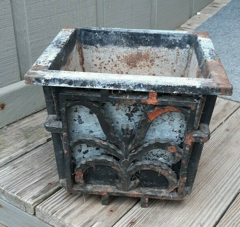 Antique Art Deco Cast Iron Planter