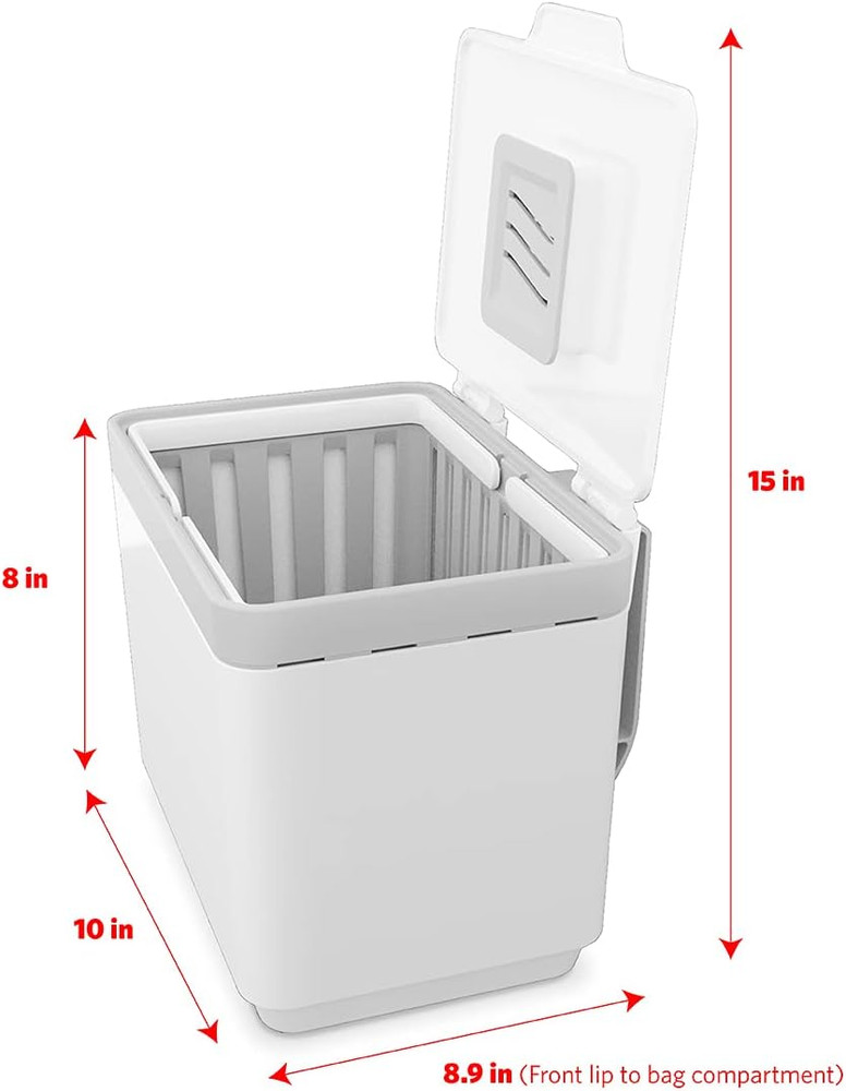 Compost Bin for Kitchen, 1.5 Gallon | Plastic Container with Removable Inner Bas