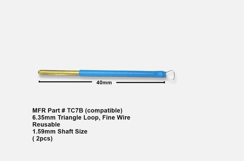 Ellman Surgitron Electrode TC7B - 6.35mm Triangle Loop, Fine Wire (2 PCS)