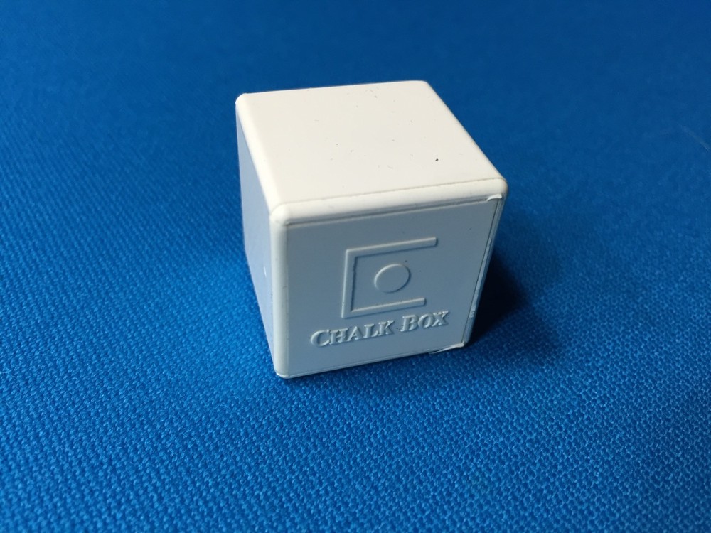 NEW Billiard Pool Cue Chalk Box Holder Master's White