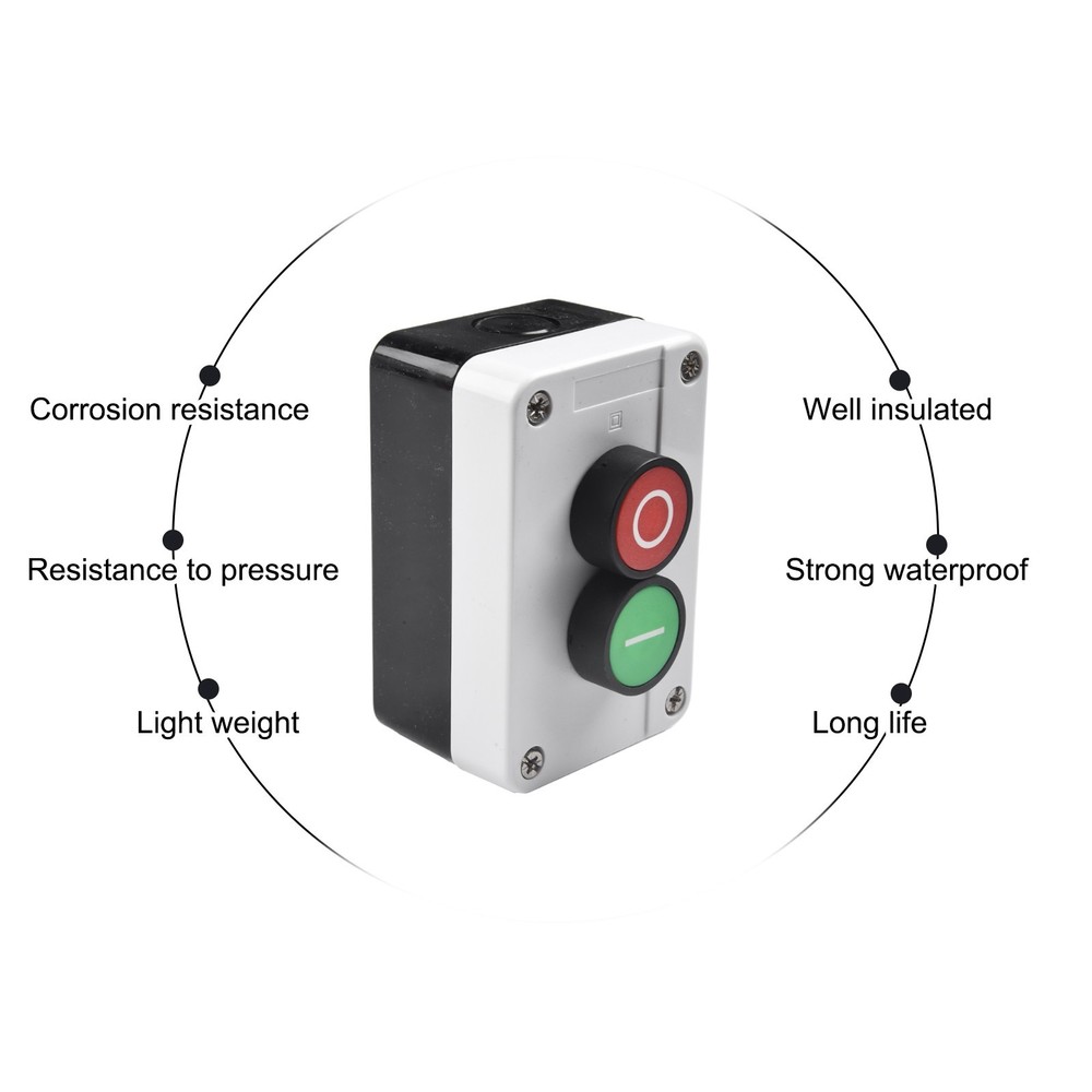 Ergonomic Push Button Station Switch with Box for Remote Motor Control