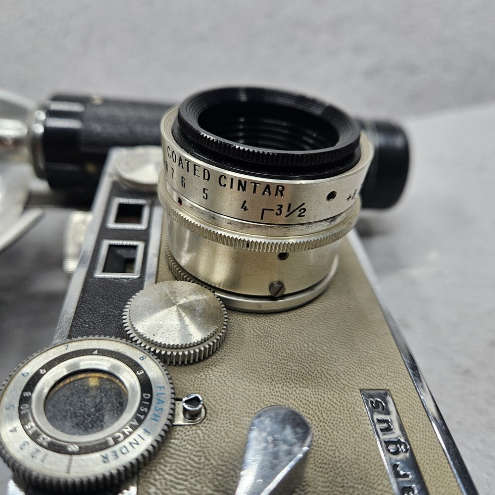 Vintage Argus C3 35mm Rangefinder Camera w/ Flash – Shutter Fires – Untested