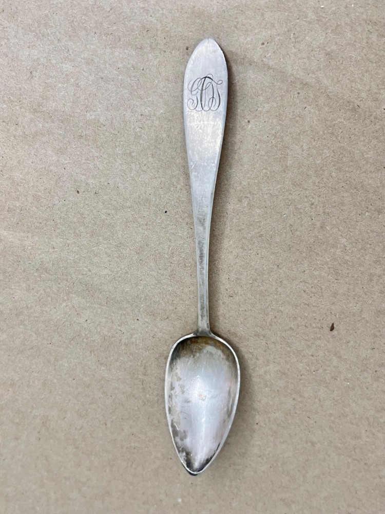 Antique German Solid Silver Spoon C.P. Deschmann 12 Lot .750 Silver 12g Monogram
