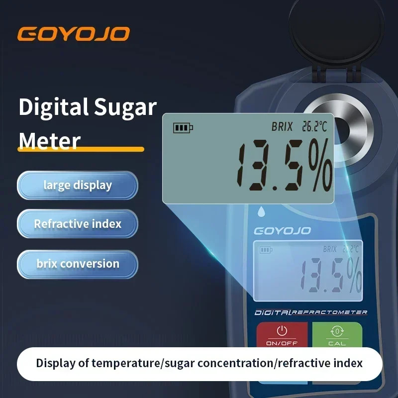 Digital Refractometer Sugar Brix Meter Wine Beer Alcohol Fruit Sugar Hydrometer