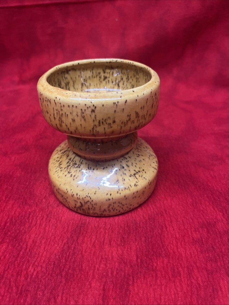 VINTAGE SIGNED CERAMIC ARTISAN-CRAFTED CANDLE HOLDER
