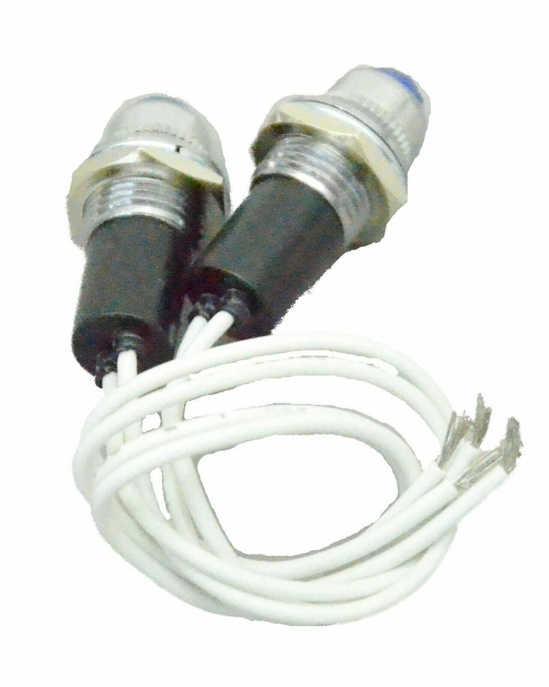 UP Dash Pilot Light Indicator Control 1 Blue Bulb 3/8" Hole #40052 PKG of 2