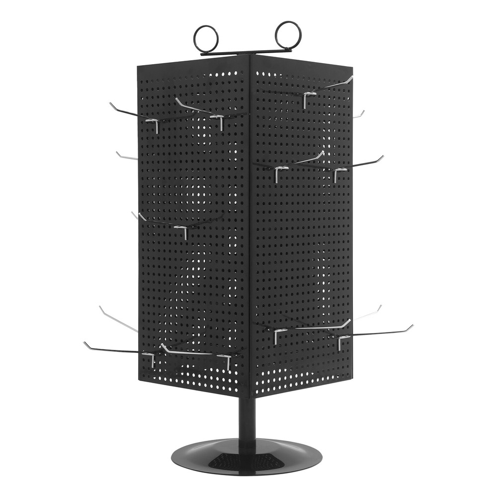 Display Stand, Perforated Panel Display Stand, 4-Sided Revolving Display Stand