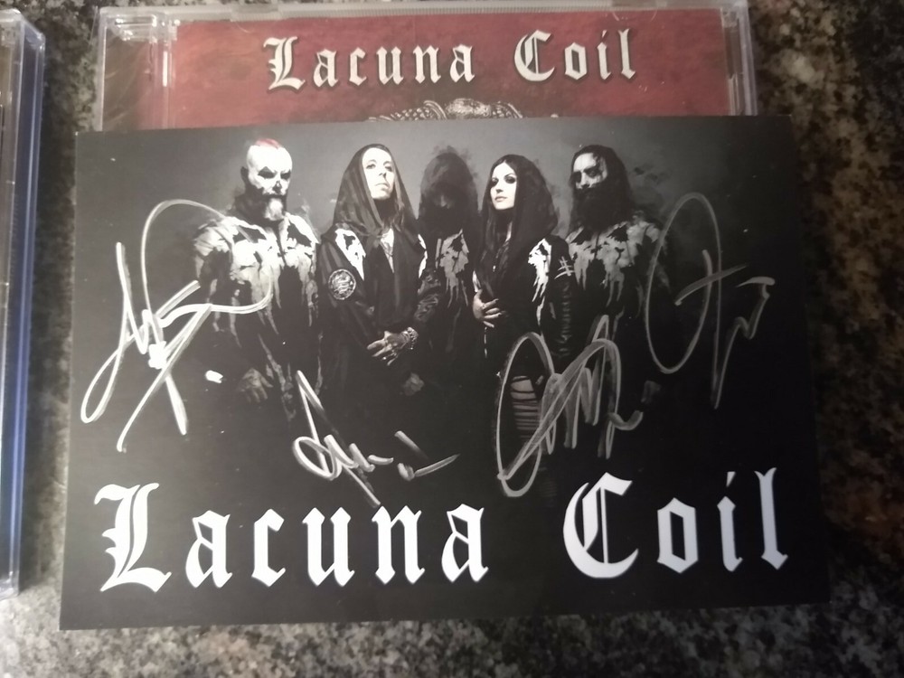 Signed Lacuna Coil Black Anima cd autographed