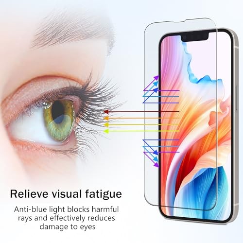 2 Pack Anti Blue Light Screen Protector Designed iPhone 14/13/13 Pro 6.1-inch