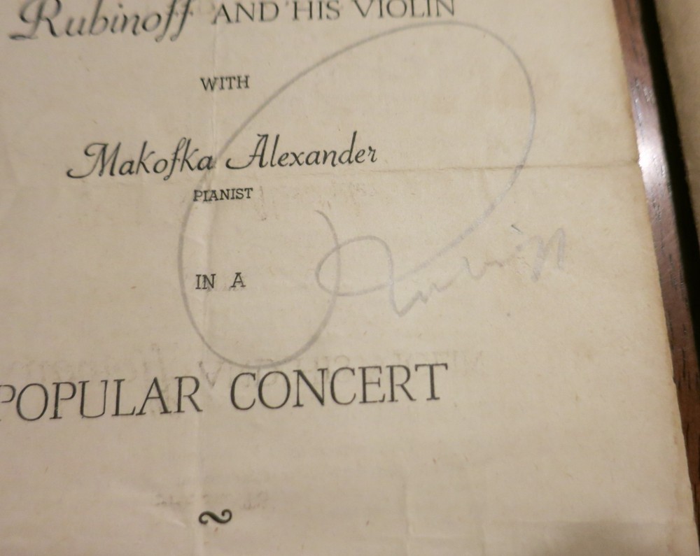 David Rubinoff Classical Violinist 1948 Autographed Program Miss. So. College
