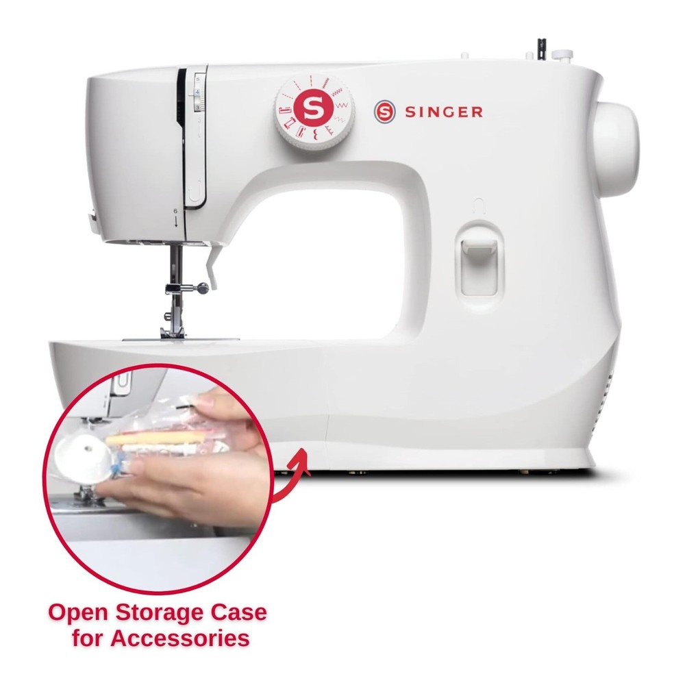 SINGER MX60 Sewing Machine 57 Stitch Applications Accessory Kit (White)