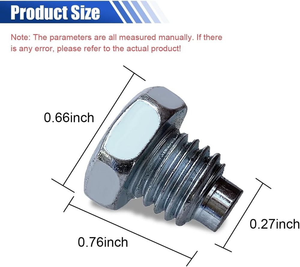 Car Floor Jack Handle Bolts, 3 Ton 4 Horizontal 2PCS, Silver