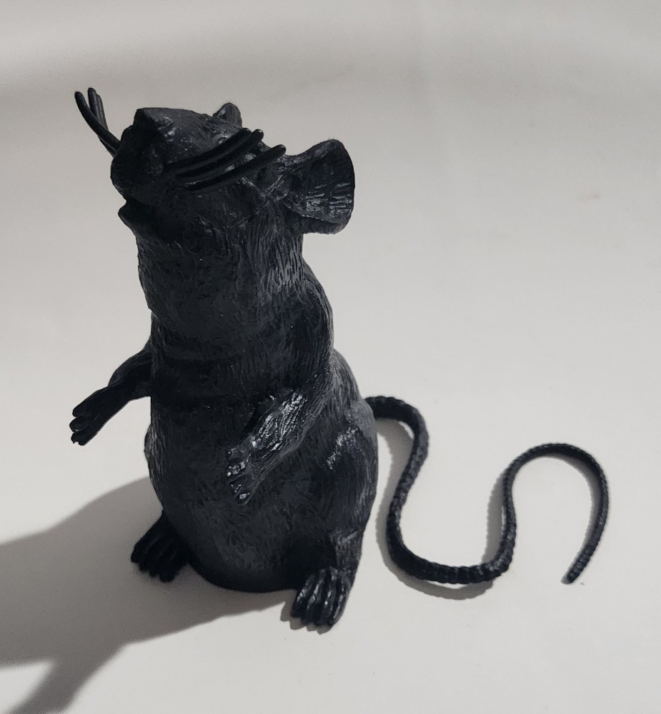 Black Standing Halloween Rat 6" Figure