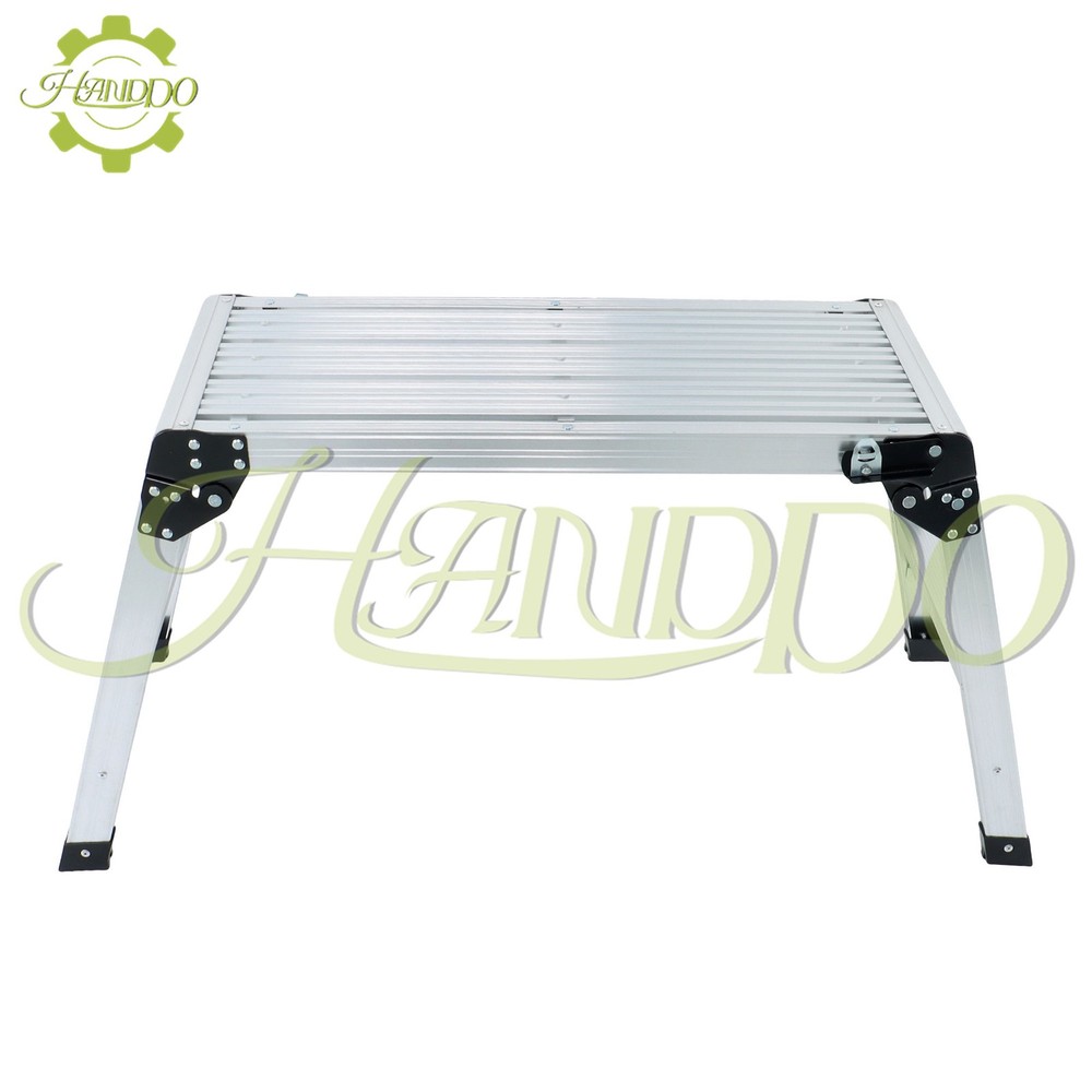 Work Platform Aluminum Step Ladder Heavy Duty Foldable 330 Lbs Capacity